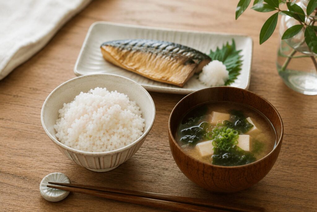 シンプルな和食の食卓イメージ