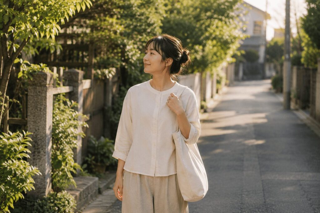 穏やかな日常を過ごす女性のイメージ