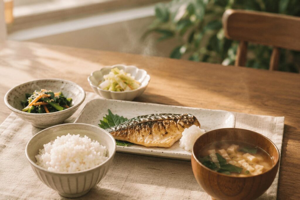 シンプルな和食・焼き魚定食のイメージ